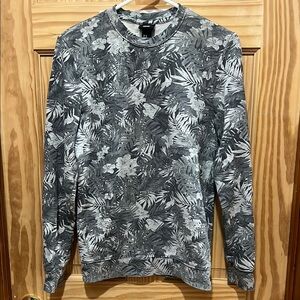 Floral Grayish Green Sweater